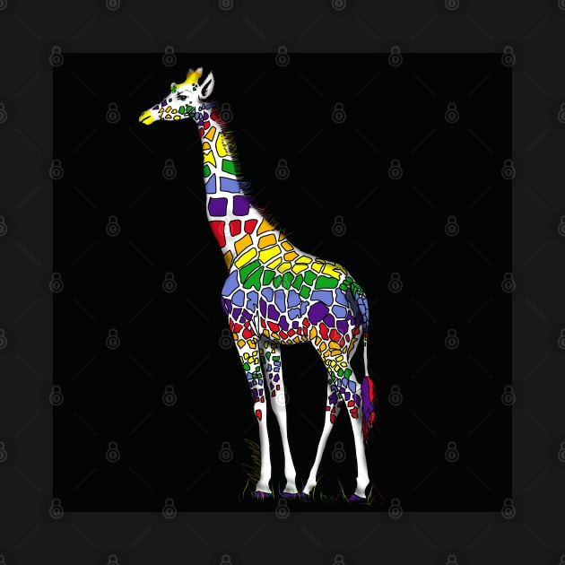 Rainbow Giraffe by Stufnthat