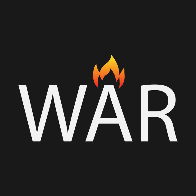 War typographic logo design by BL4CK&WH1TE 