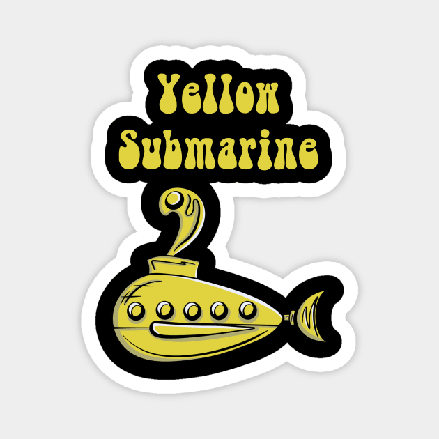 Yellow Submarine Magnet by Brianjstumbaugh