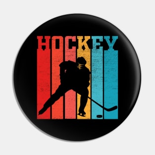 Retro Hockey Gift For Hockey Players Vintage Pin