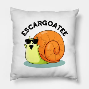 Escargoatee Cute French Snail Escargot Pun Pillow