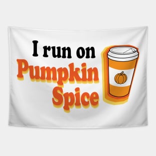 I Run on Pumpkin Spice Retro Tapestry