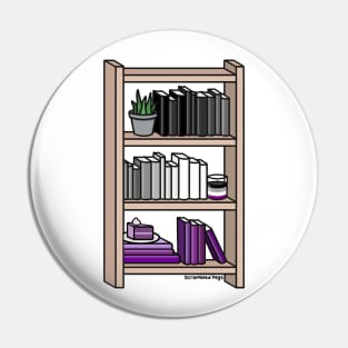 Asexual Pride Bookcase Pin