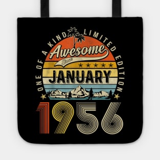 Awesome Since January 1956 Vintage 67th Birthday Tote