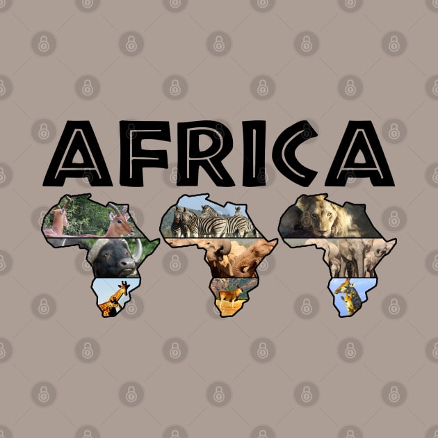 Africa Wildlife Collage Trio by PathblazerStudios