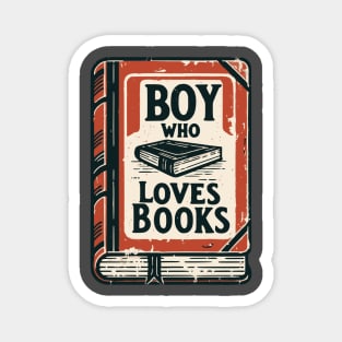 Boy Who Loves Books Magnet