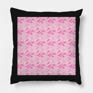 Retro Pink Blooms Pillow