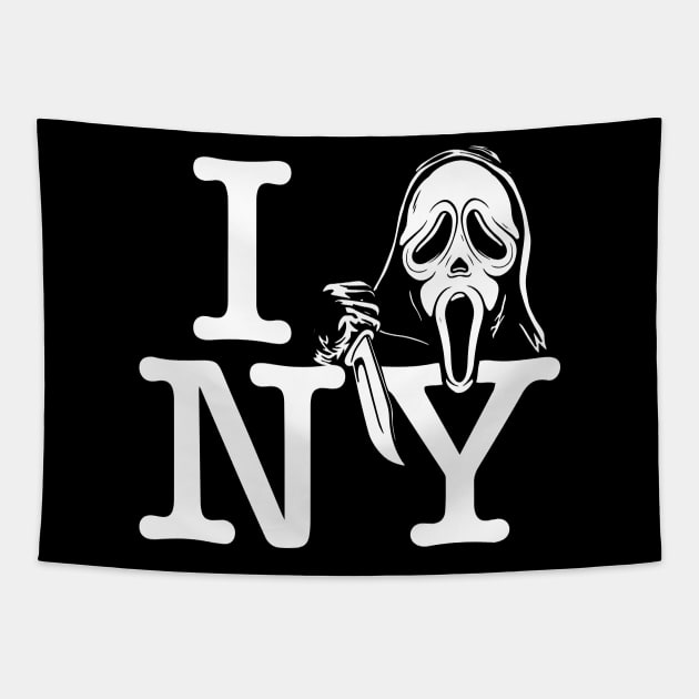 I Scream New York (white) Tapestry by Watson Creations