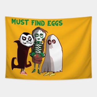 Scary Easter Apparel Zombie Must Find Eggs Tapestry