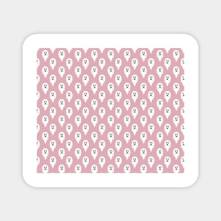 Pouty Ghost Pink Pattern Magnet