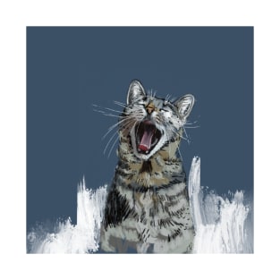 Cute Kitty Yawning T-Shirt