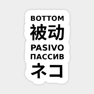 "Bottom" In Different Languages Magnet