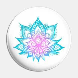 Pastel Vibes Lotus Flower Mandala Pin