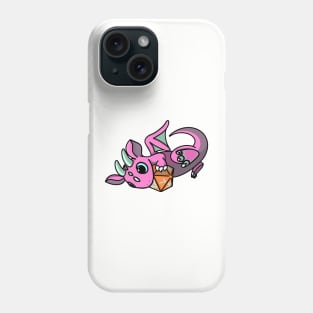 Flying Cute Pink and Orange Dice Goblin Dragon Baby Phone Case