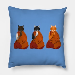 Three Kitty Lamas Pillow