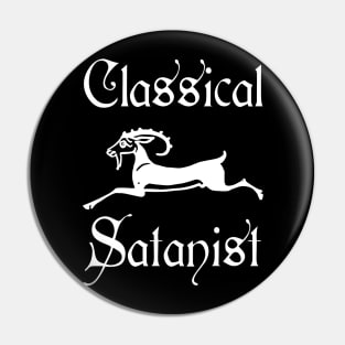 Classical Satanist with Leaping Goat Pin