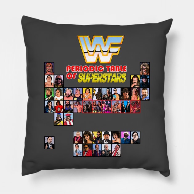 Periodic Table of Superstars Pillow by Meat Beat