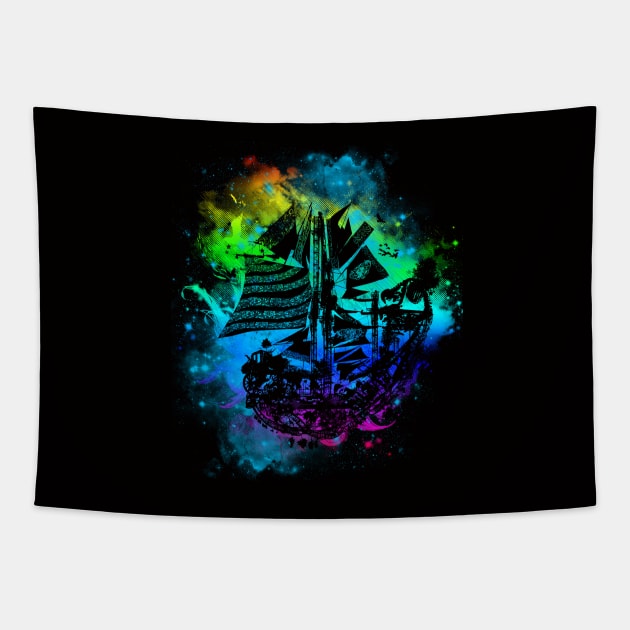 ghost ship Tapestry by kharmazero