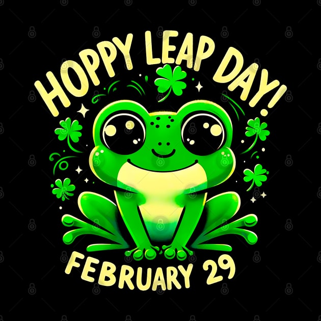 Funny Frog Hoppy Leap Day February 29 Birthday Leap Year by click2print