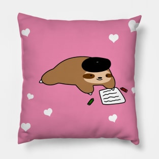 I Love You - Beatnik Sloth Pillow