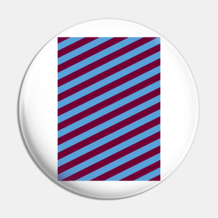 Burnley Claret and Blue Angled Stripes Pin
