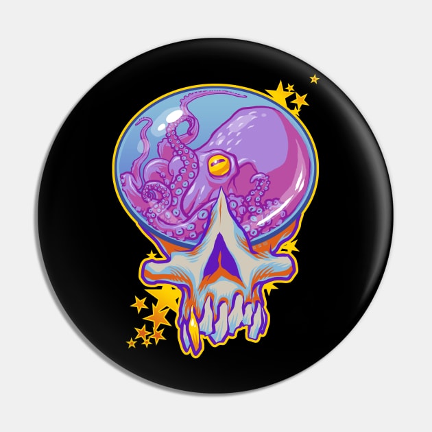 Skul Gumball Octopus Pin by cs3ink