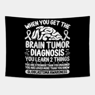 Brain Tumor Awareness Grey  Glioblastoma Diagnosis Tapestry