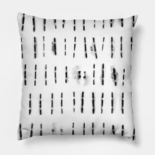 Tie dye black stripes over white background Pillow