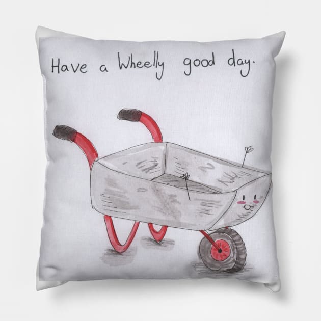 Have a wheelly good day Pillow by Charlotsart