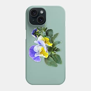 Group Of Yellow And Purple Pansies Phone Case