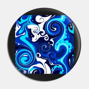 Colorful Fluid Marbling Effect With Circular Movement Pin