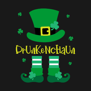 St Patrick's Day Leprechaun Elf - Drunkenchaun T-Shirt