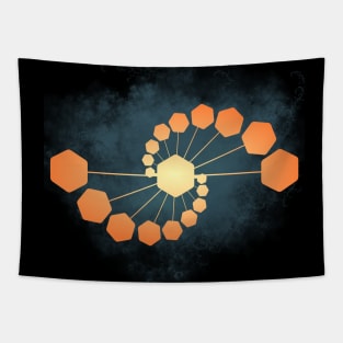 Abstract Hexagonal Design Tapestry