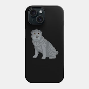 Blue Shar-Pei Dog Phone Case
