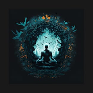 Meditating T-shirt | Mindfulness Design T-Shirt