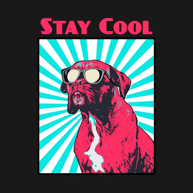 Boxer Dog Stay Cool Design by boholoc0
