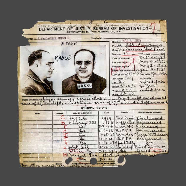 Al Capone Arrest Record, 1932 by GrampaTony