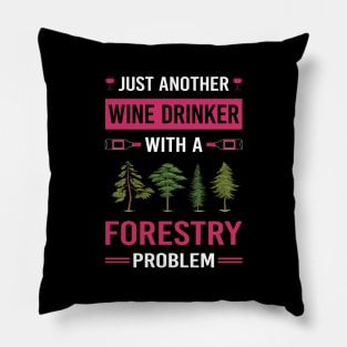 Wine Drinker Forestry Pillow