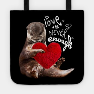 Otter and soft red heard Tote
