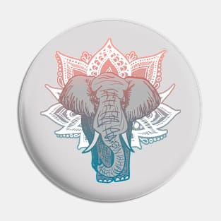 Lotus Elephant Mandala Pin