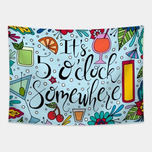 It's 5 O'clock Somewhere Light Palette Tapestry