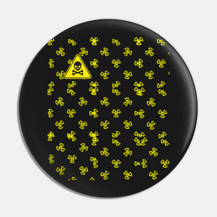 Radioactive Warning Sign Pin