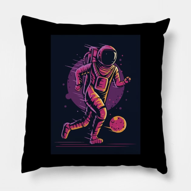 Astronaut in Space Pillow by SammyLukas