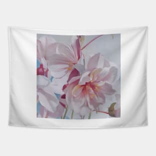 White with Burgundy Floral Tapestry