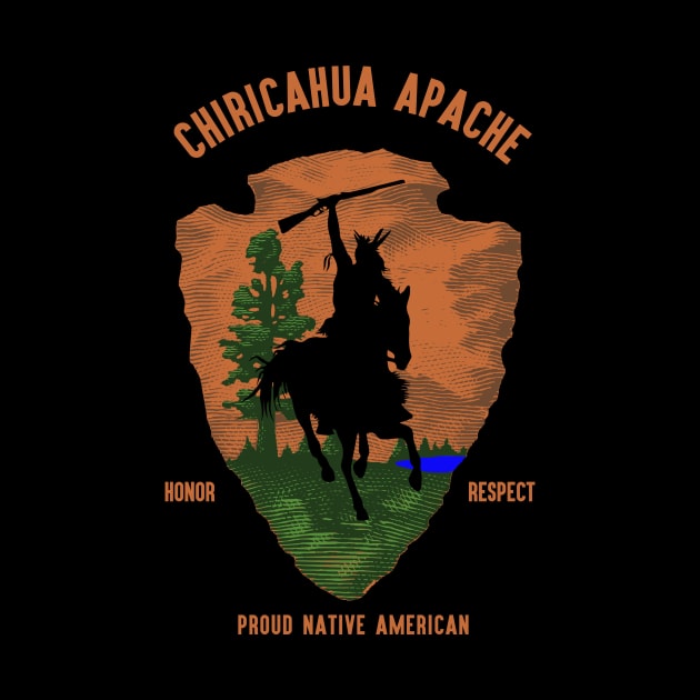 CHIRICAHUA APACHE  tribe Native American Indian Retro Arrow by The Dirty Gringo