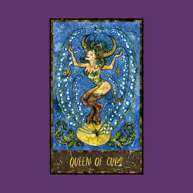 Queen Of Cups. Magic Gate Tarot Card Design. by Mystic Arts