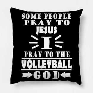 Volleyball net dredging sport god saying team Pillow