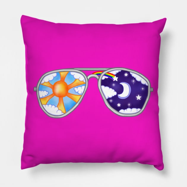 Day and Night Visions Pillow by Art by Deborah Camp