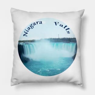 Beautiful Horseshoe Falls in Niagara Falls, Ontario Canada Pillow