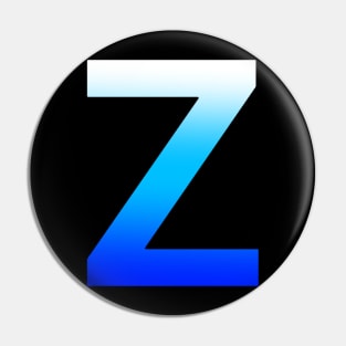 Blue Letter Z Pin